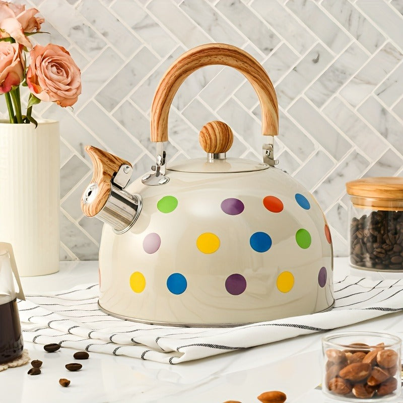 Elegant Stainless Steel Whistling Teapot - Perfect for Home & Restaurant, Gas Stove Compatible, No Electricity Needed