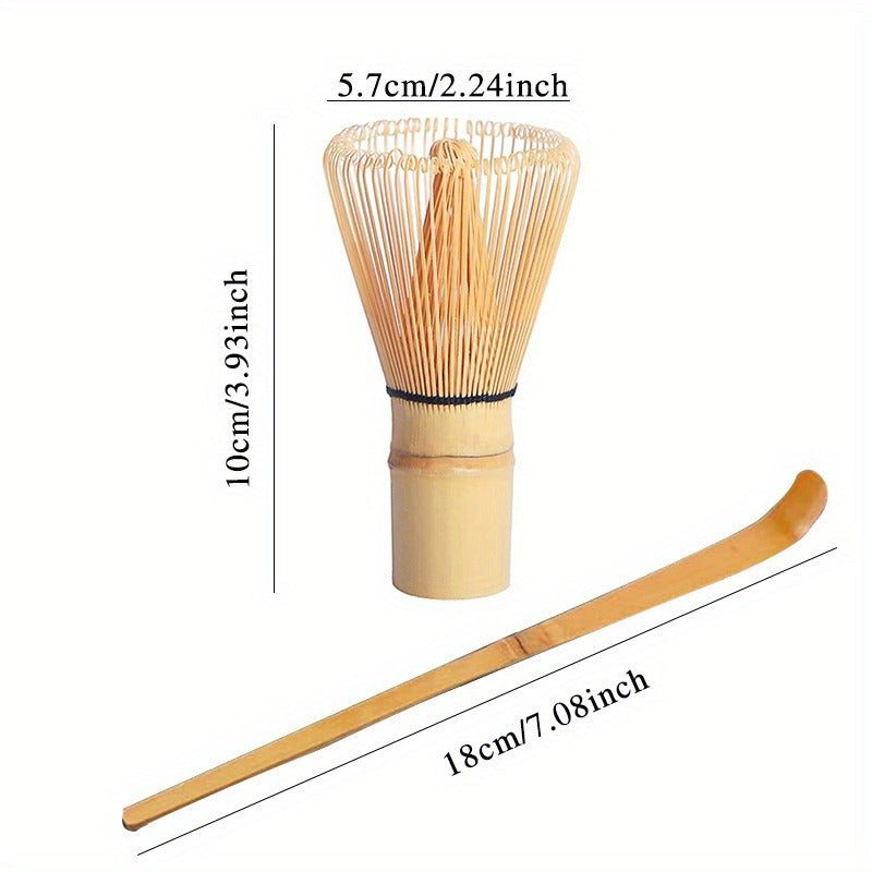 2 PCSMatcha Tea Set, Matcha Whisk, Traditional Scoop, Scoop Holder. Handmade Matcha Ceremony Kit for Traditional Japanese Tea Ceremony