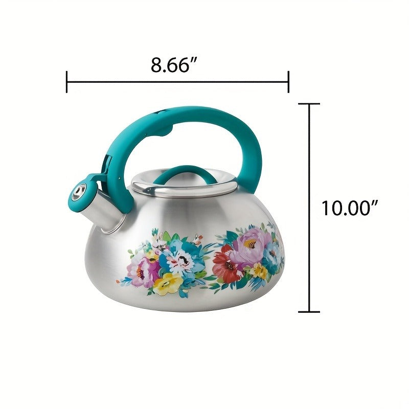2.1qt Sweet Romance Stainless Steel Whistling Tea Kettle - Perfect For Quickly Preparing Your Favorite Hot Beverages