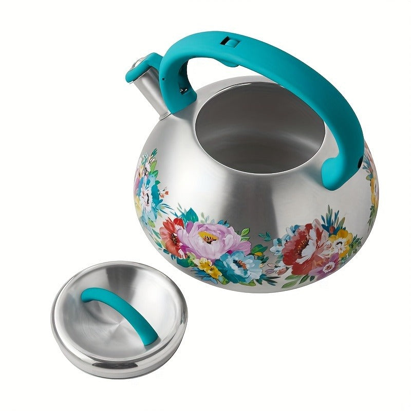 2.1qt Sweet Romance Stainless Steel Whistling Tea Kettle - Perfect For Quickly Preparing Your Favorite Hot Beverages