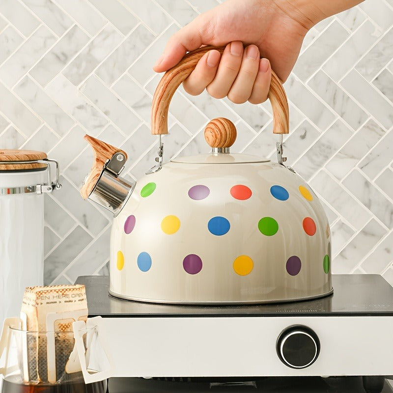 Elegant Stainless Steel Whistling Teapot - Perfect for Home & Restaurant, Gas Stove Compatible, No Electricity Needed
