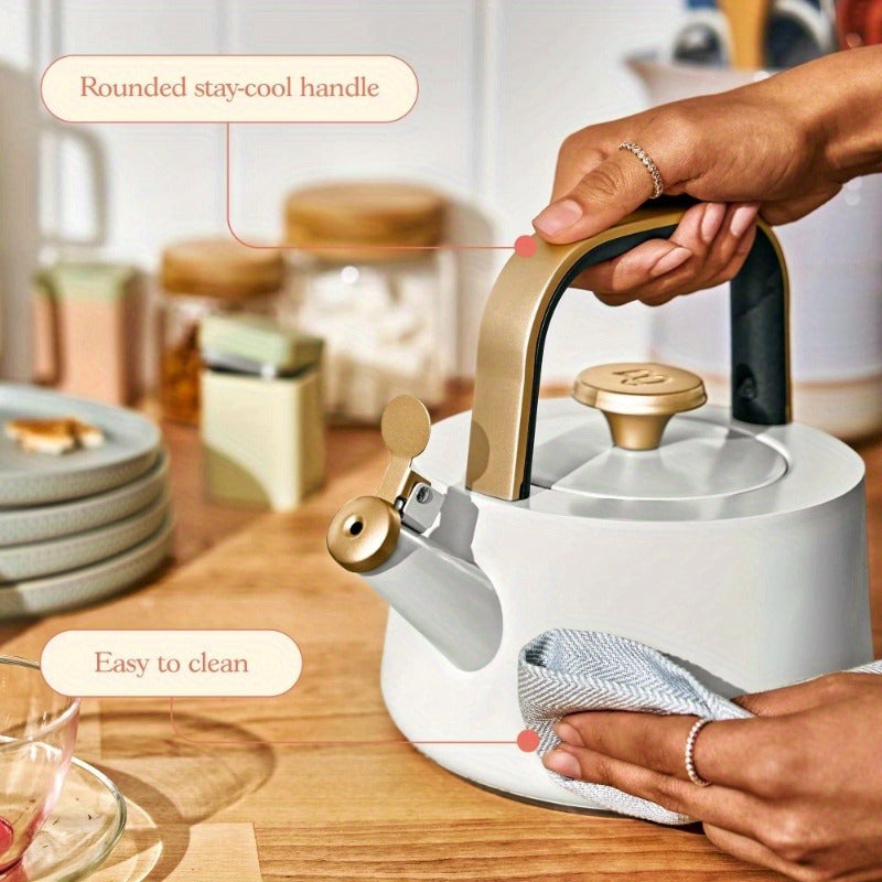 Beautiful 60.87oz Ceramic Non-Stick Stovetop Tea Kettle