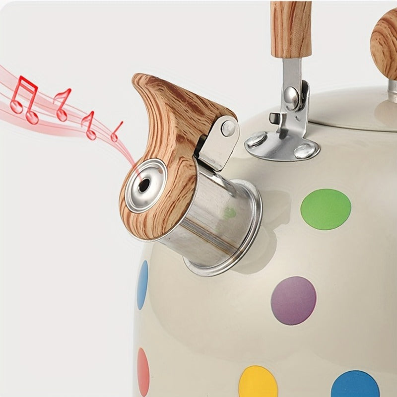 Elegant Stainless Steel Whistling Teapot - Perfect for Home & Restaurant, Gas Stove Compatible, No Electricity Needed