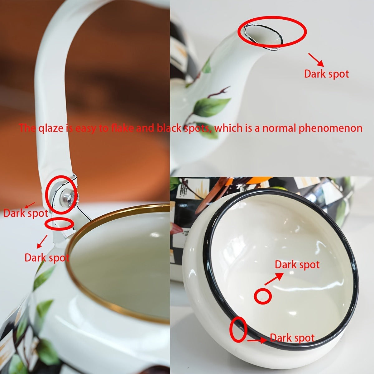 67.63oz Enamel Teapot with Novelty Pattern, Retro Nordic Style Black and White Checkered, and Camping Design, Large Handle High-Capacity, Multi-Functional, Heat-Resistant