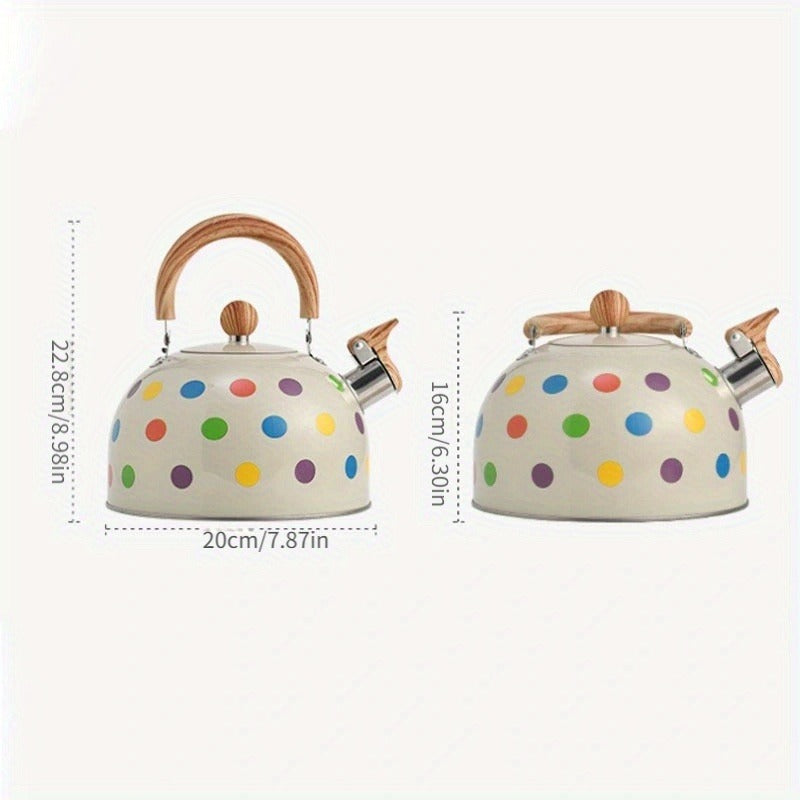 Elegant Stainless Steel Whistling Teapot - Perfect for Home & Restaurant, Gas Stove Compatible, No Electricity Needed