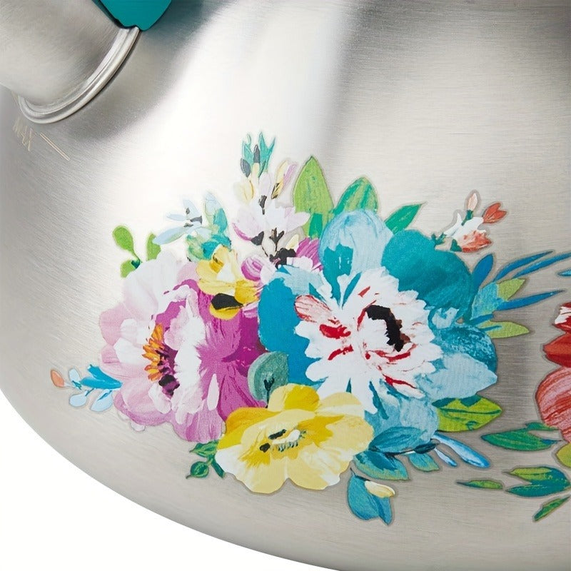 2.1qt Sweet Romance Stainless Steel Whistling Tea Kettle - Perfect For Quickly Preparing Your Favorite Hot Beverages