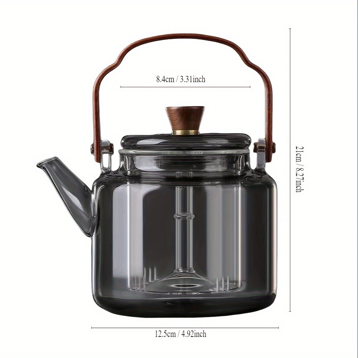 Premium High Borosilicate Glass Teapot - Large Capacity, Thick & Heat-Resistant for Electric or Ceramic Stoves, Perfect for Brewing Delicious Tea