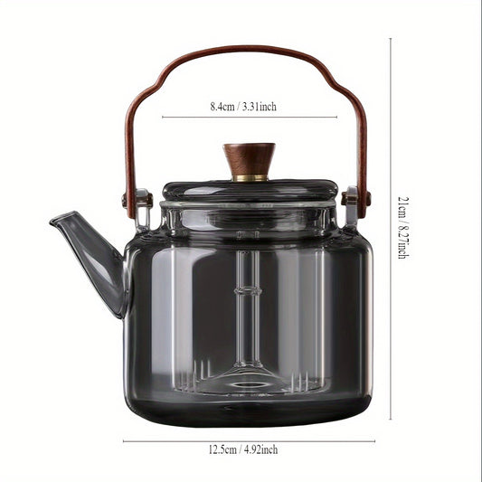 Premium High Borosilicate Glass Teapot - Large Capacity, Thick & Heat-Resistant for Electric or Ceramic Stoves, Perfect for Brewing Delicious Tea
