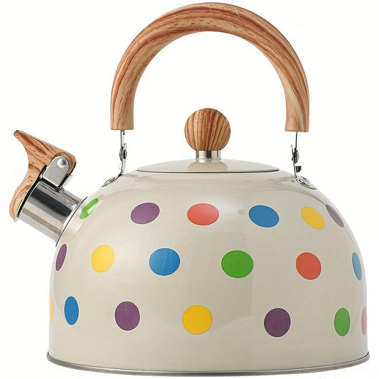 Elegant Stainless Steel Whistling Teapot - Perfect for Home & Restaurant, Gas Stove Compatible, No Electricity Needed