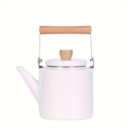 84.54oz Outdoor Enamel Kettle: High-Quality, Thick Porcelain, Handcrafted, Multi-Functional Kitchenware