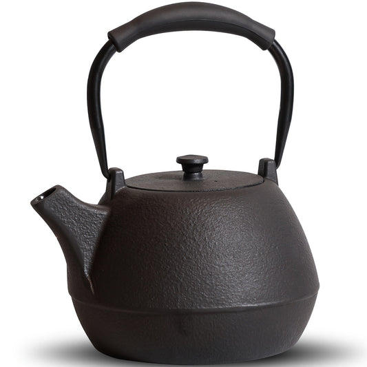 1pc Handcrafted 40oz Cast Iron Teapot with Enameled Interior, Stovetop Safe Tea Kettle with Infuser for Loose Leaf Tea and Coffee, Brushed Metal Finish, Ideal for Christmas, Thanksgiving, Father'S Day, Mother'S Day Gifts