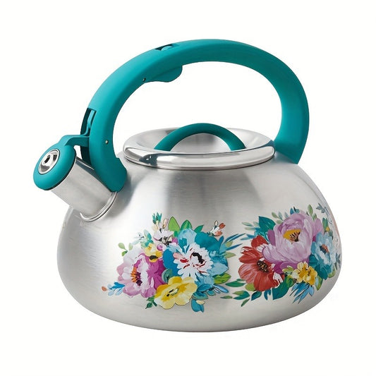 2.1qt Sweet Romance Stainless Steel Whistling Tea Kettle - Perfect For Quickly Preparing Your Favorite Hot Beverages