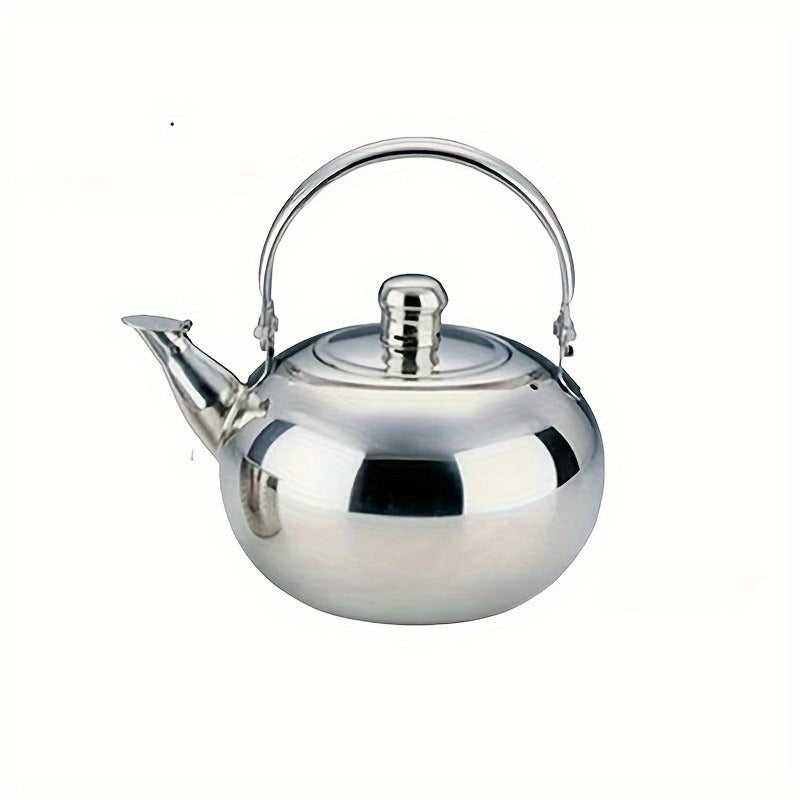 50.72oz Stainless Steel Stovetop Tea Kettle with Infuser, Large Capacity Teapot for Brewing Tea Leaves - Coffee Pot, Green Tea Kettle, Durable Camping & Picnic Kettle, Ideal for Home, Office, & Travel Use, Filter Included - No Electricity Needed
