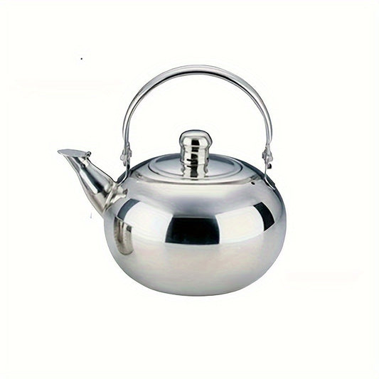 50.72oz Stainless Steel Stovetop Tea Kettle with Infuser, Large Capacity Teapot for Brewing Tea Leaves - Coffee Pot, Green Tea Kettle, Durable Camping & Picnic Kettle, Ideal for Home, Office, & Travel Use, Filter Included - No Electricity Needed