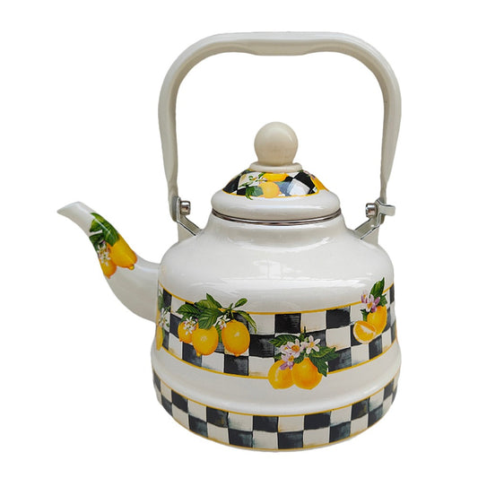 Enamel Tea Kettle For Stovetop Decorative Kitchen Camping Office Water Pot Enamel Kettle With Handle