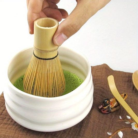 2 PCSMatcha Tea Set, Matcha Whisk, Traditional Scoop, Scoop Holder. Handmade Matcha Ceremony Kit for Traditional Japanese Tea Ceremony