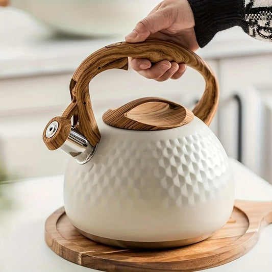 101.44oz Stainless Steel Whistling Teapot - Perfect for Kitchen, Dining & Camping | Induction Compatible