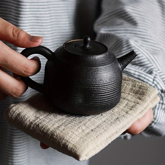 Premium Japanese Tea Ceremony Towel - Absorbent, Soft Linen Cloth for Teapot & Tableware Cleaning, Rectangular Kitchen Accessory