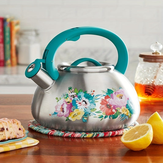2.1qt Sweet Romance Stainless Steel Whistling Tea Kettle - Perfect For Quickly Preparing Your Favorite Hot Beverages