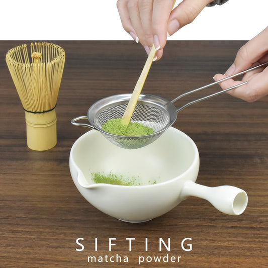 5pcs Matcha Ceremony Kit For Japanese Tea Ceremony, Bowl With Pouring Spout And Handle, Whisk, Tea Scoop, Matcha Powder Strainer, Matcha Tea Set For Making Usucha, Koicha And Matcha Latte