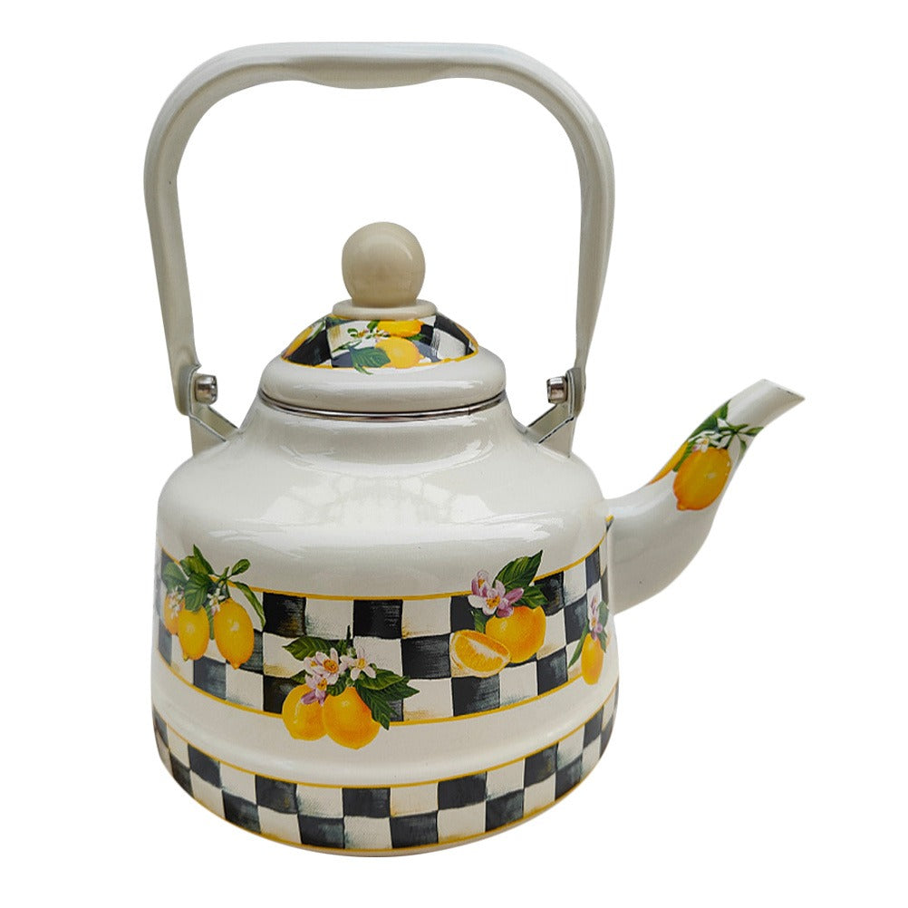 Enamel Tea Kettle For Stovetop Decorative Kitchen Camping Office Water Pot Enamel Kettle With Handle
