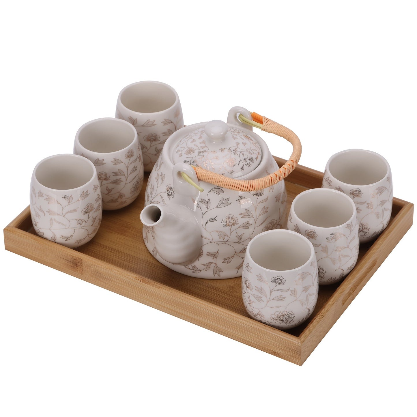 Handmade Japanese Ceramic Tea Set-Traditional Asian Design with Modern Convenience for Home Decoration