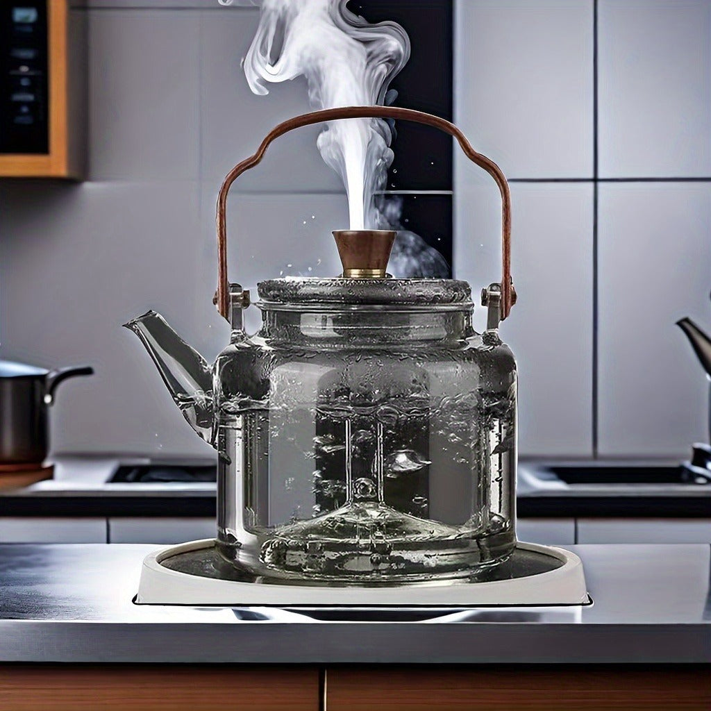 Premium High Borosilicate Glass Teapot - Large Capacity, Thick & Heat-Resistant for Electric or Ceramic Stoves, Perfect for Brewing Delicious Tea