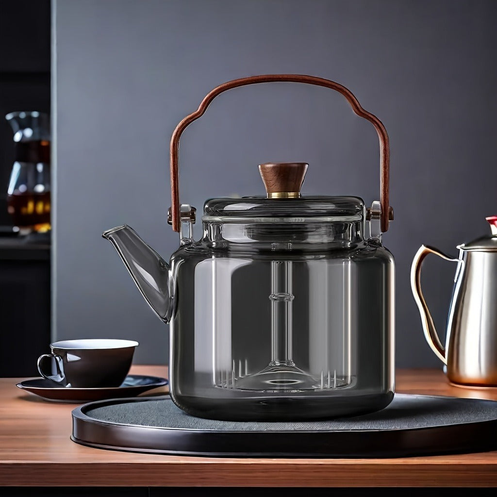 Premium High Borosilicate Glass Teapot - Large Capacity, Thick & Heat-Resistant for Electric or Ceramic Stoves, Perfect for Brewing Delicious Tea