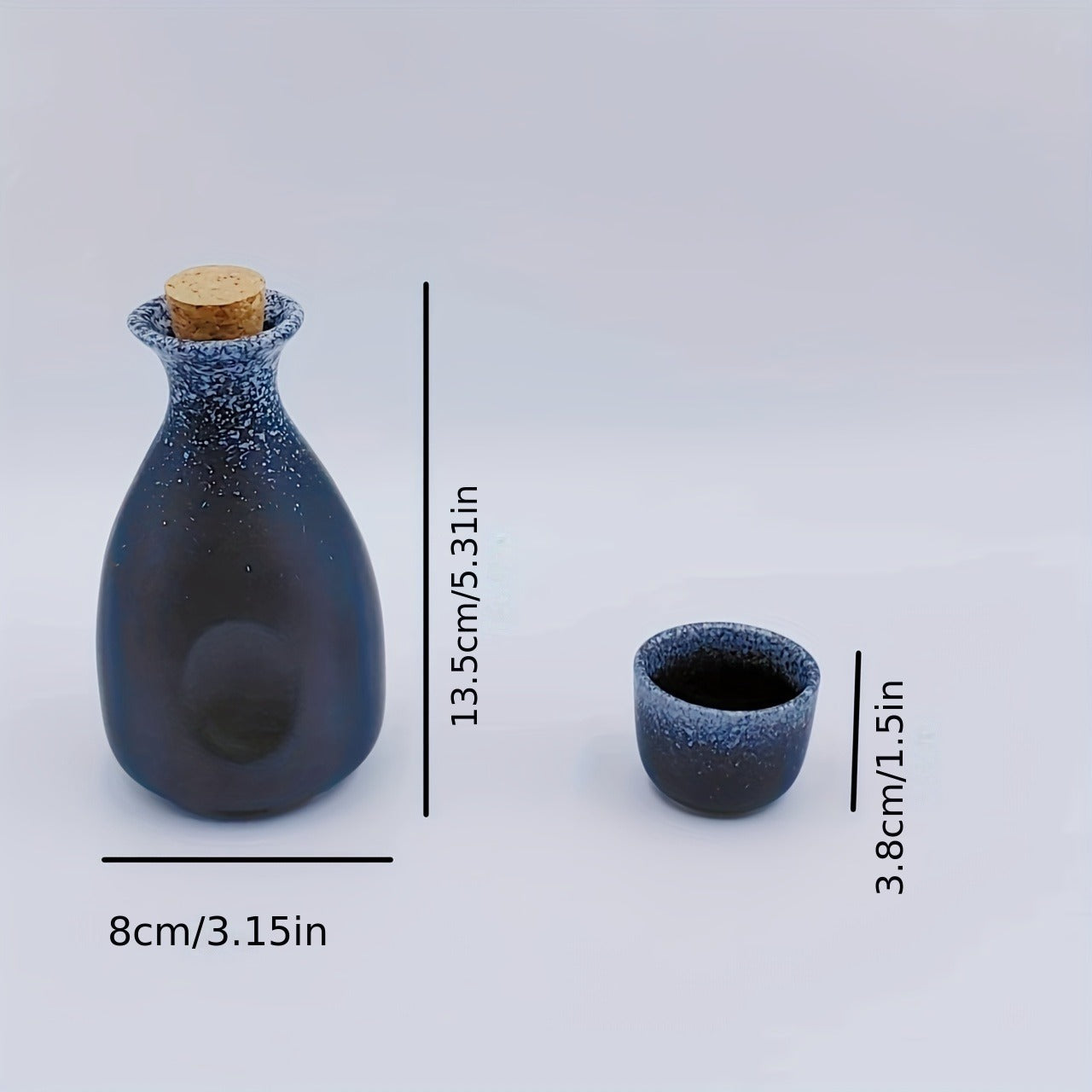 5pcs Japanese Ceramic Sake Set - 10.14oz Tokkuri Bottle & Ochoko Cups, Perfect for Hot or Cold Drinks, Ideal Gift for Birthdays, Thanksgiving, Halloween, Christmas, and Home Decor