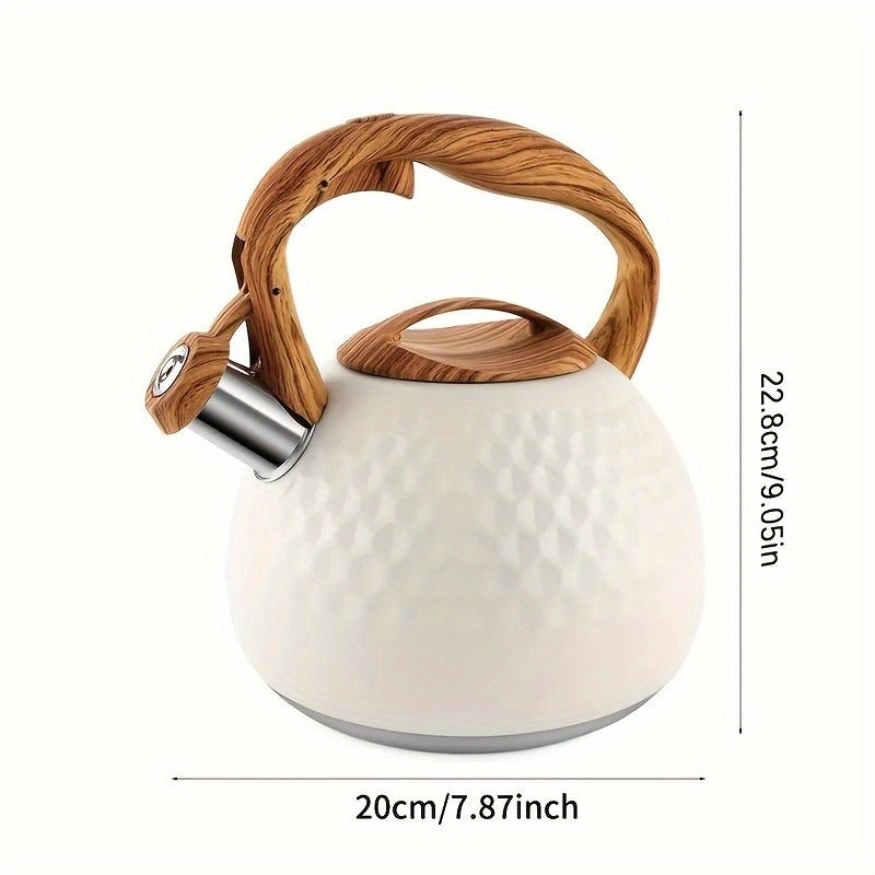 101.44oz Stainless Steel Whistling Teapot - Perfect for Kitchen, Dining & Camping | Induction Compatible