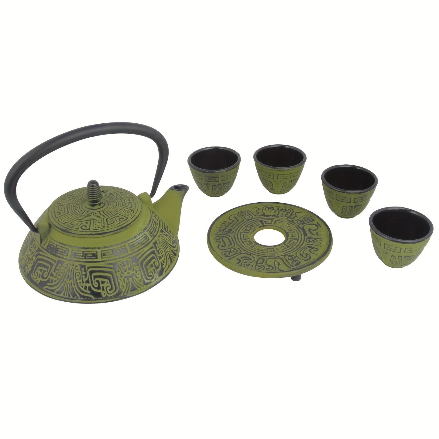 Large Capacity Japanese Cast Iron Pot Tea Set - Large Teapot with Built-in Infuser and Heat-Resistant Trivet for Perfect Brewing - Ideal for Brewing Loose Leaf Teas, Suitable for Adults and Tea Enthusiasts.