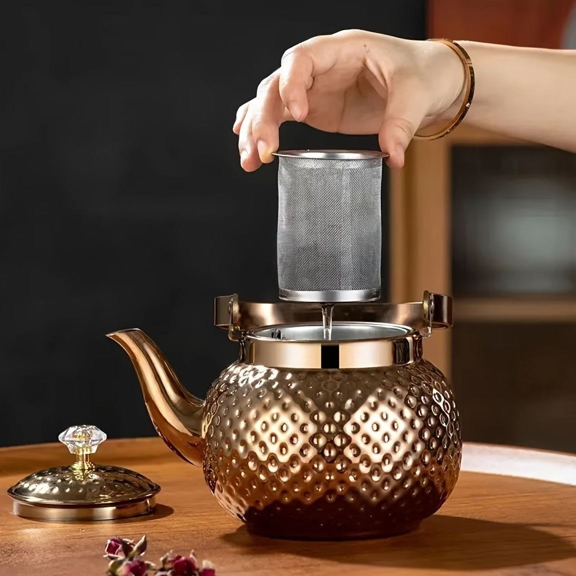 Premium Stainless Steel Tea Pot - Arabic & Turkish Style, Perfect for Home and Restaurant Use, Available in 40.58oz, 54.1oz, 67.63oz Sizes