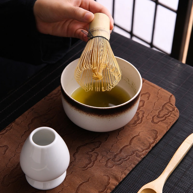 Japanese Matcha Tea Ceremony Kit - Traditional Song Dynasty Style, Includes Bamboo Whisk & Scoop, Ceramic Bowl, and Gift Box Set for Home or Restaurant Use