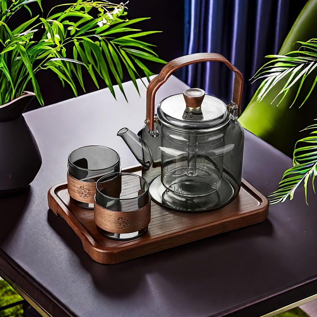 Premium High Borosilicate Glass Teapot - Large Capacity, Thick & Heat-Resistant for Electric or Ceramic Stoves, Perfect for Brewing Delicious Tea