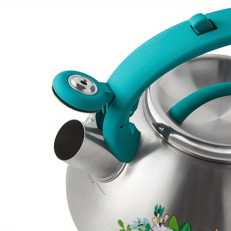 2.1qt Sweet Romance Stainless Steel Whistling Tea Kettle - Perfect For Quickly Preparing Your Favorite Hot Beverages