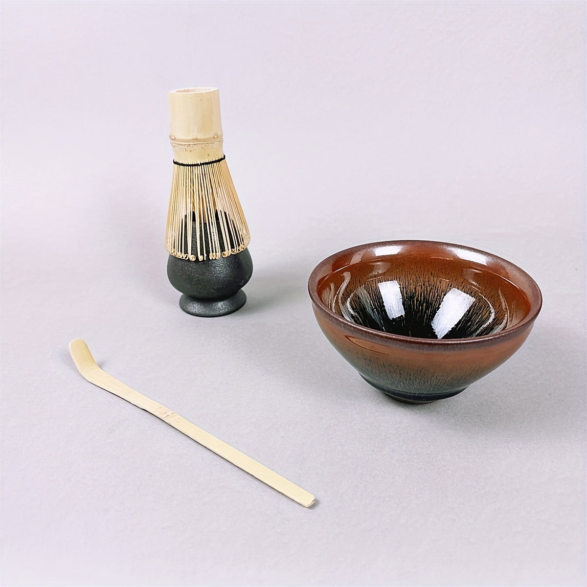 Japanese Matcha Tea Ceremony Set - Includes Bamboo Whisk, Scoop & Bowl - Reusable, BPA-Free Ceramic - Perfect for Home or Restaurant Use