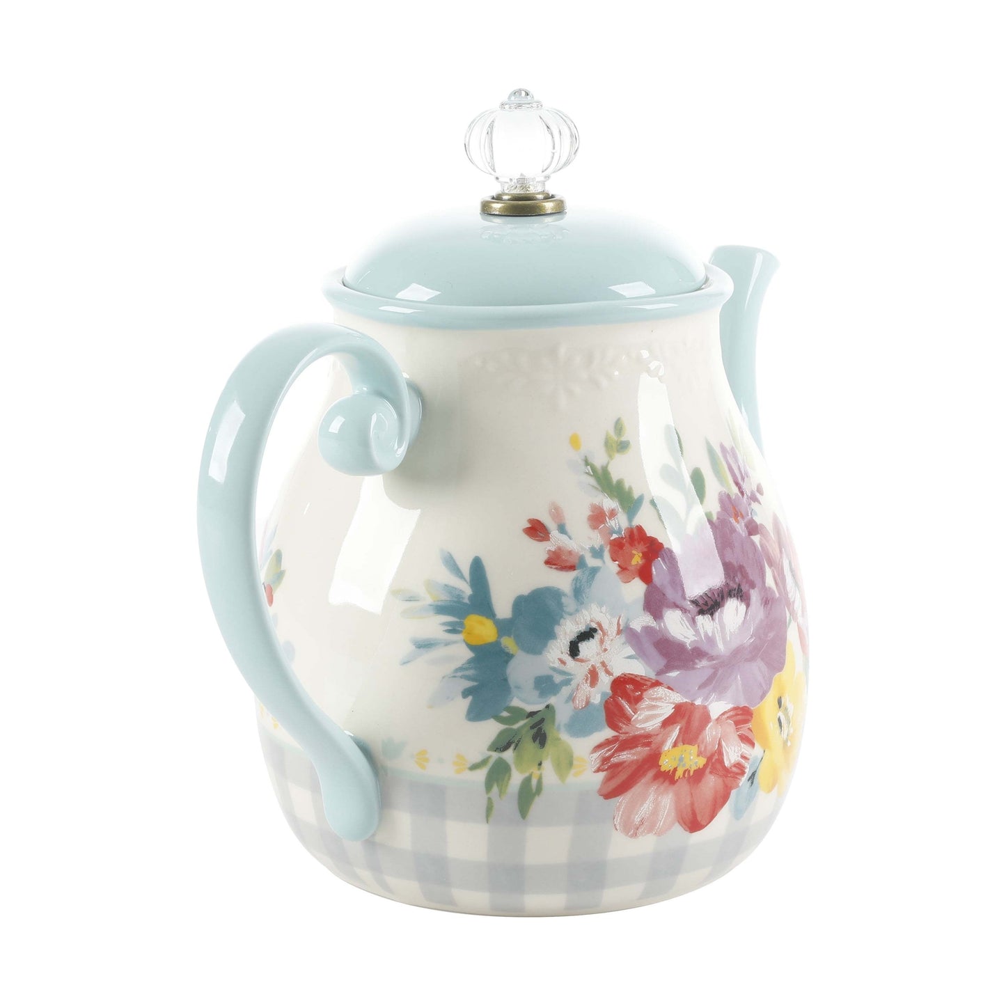 The Sweet Romance Blossom White 1.48-Quart Tea Pot