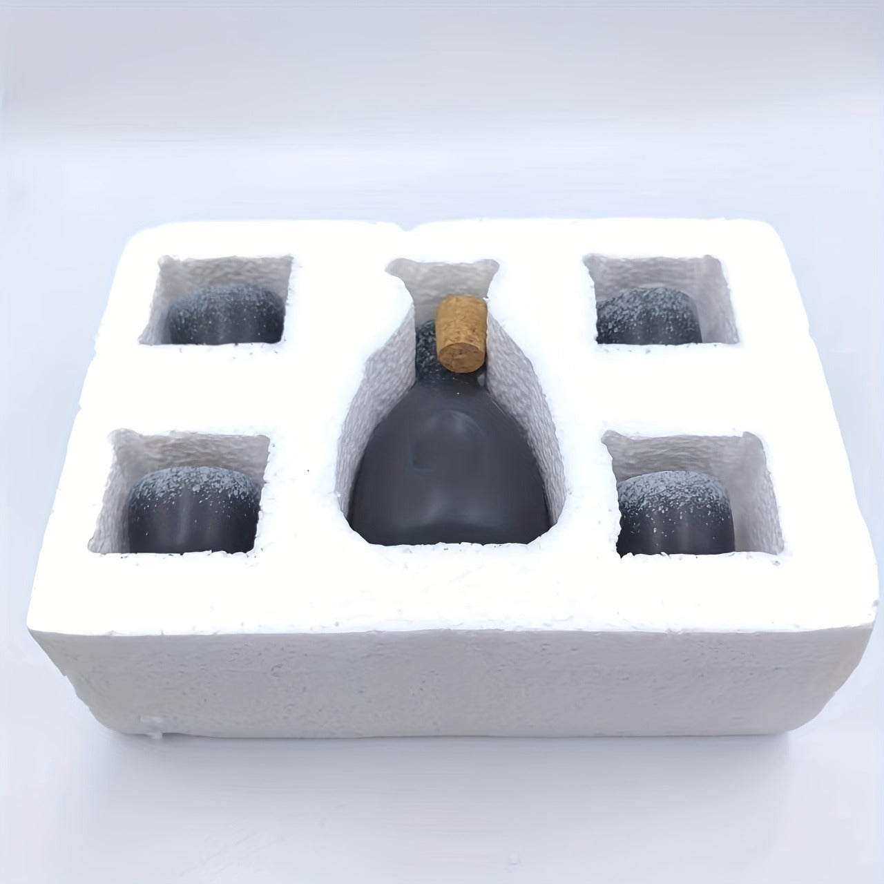 5pcs Japanese Ceramic Sake Set - 10.14oz Tokkuri Bottle & Ochoko Cups, Perfect for Hot or Cold Drinks, Ideal Gift for Birthdays, Thanksgiving, Halloween, Christmas, and Home Decor