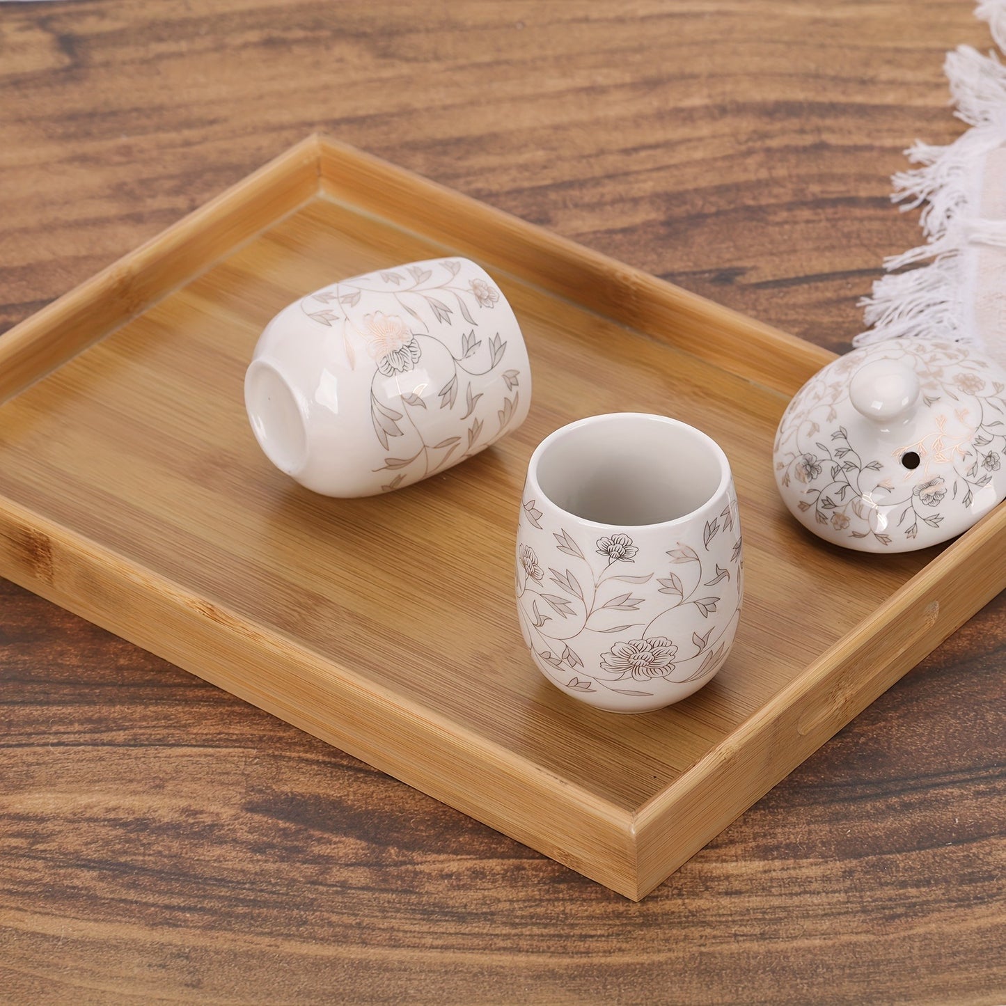 Handmade Japanese Ceramic Tea Set-Traditional Asian Design with Modern Convenience for Home Decoration