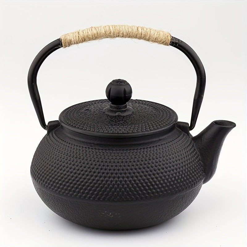 Cast Iron Teapot, Japanese Style, Tea Kettle with Removable Stainless Steel Infuser Internal Enamel Iron Teapots with classic style, Beautiful Pattern