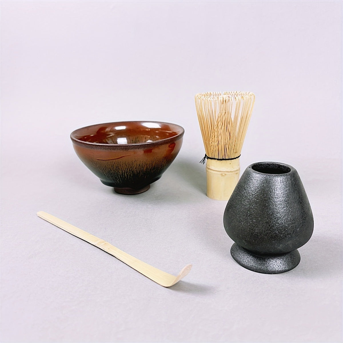 Japanese Matcha Tea Ceremony Set - Includes Bamboo Whisk, Scoop & Bowl - Reusable, BPA-Free Ceramic - Perfect for Home or Restaurant Use