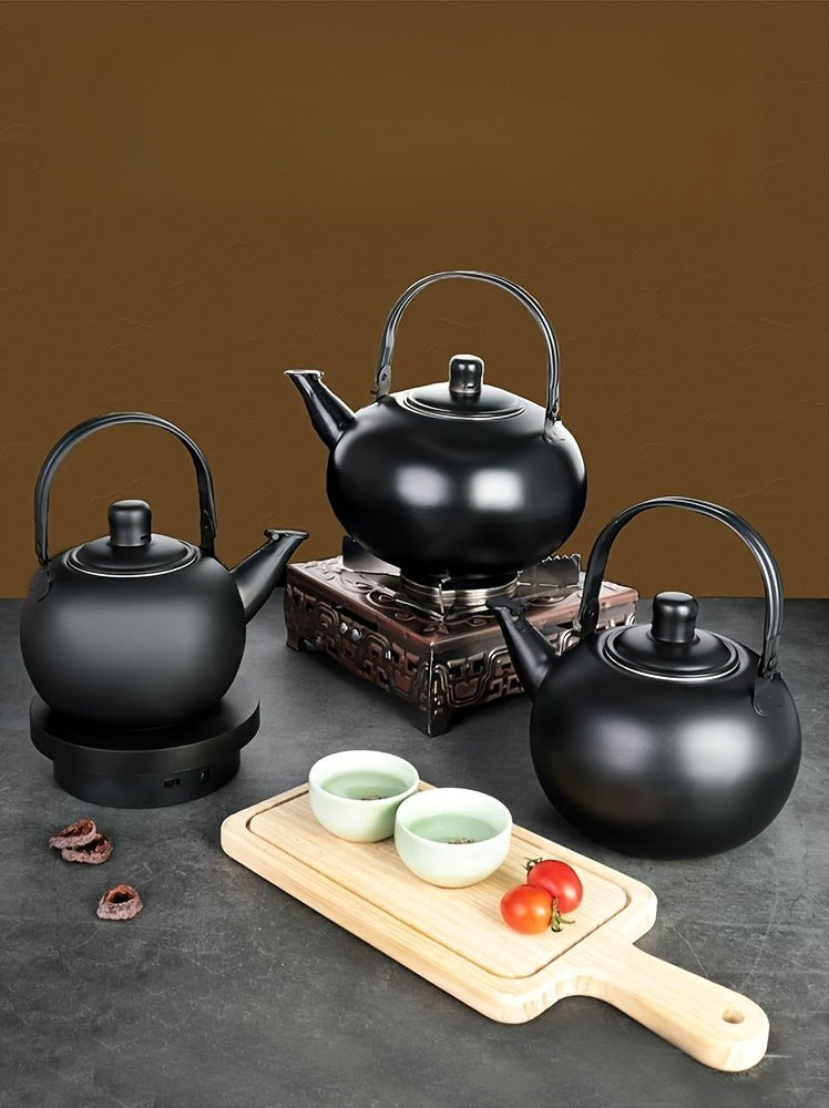 50.72oz Stainless Steel Stovetop Tea Kettle with Infuser, Large Capacity Teapot for Brewing Tea Leaves - Coffee Pot, Green Tea Kettle, Durable Camping & Picnic Kettle, Ideal for Home, Office, & Travel Use, Filter Included - No Electricity Needed