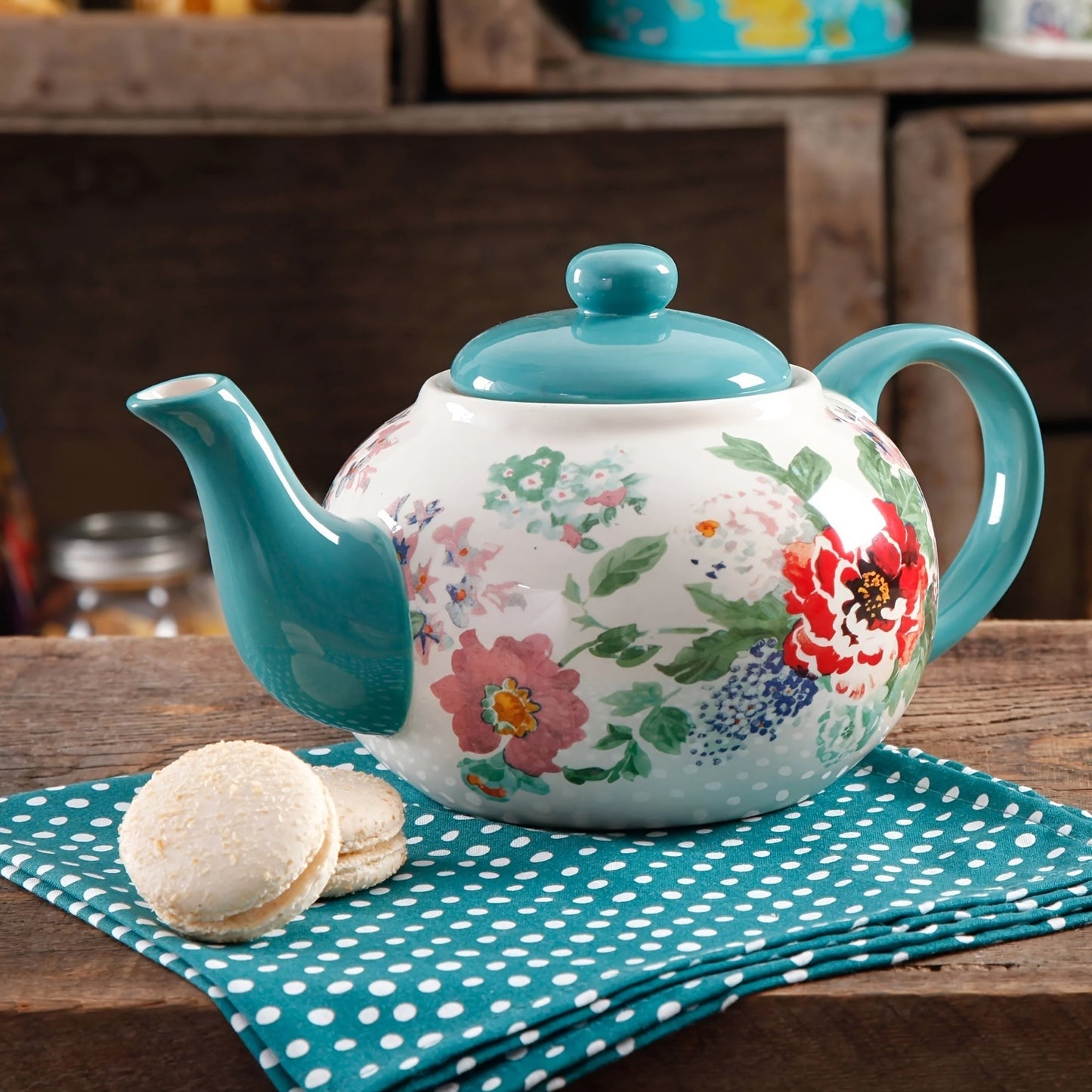 Super value Woman Country Garden Teapot